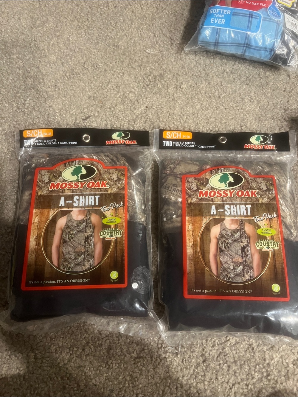 Mossy Oak Men's Tank Top Pack - Black and Camo